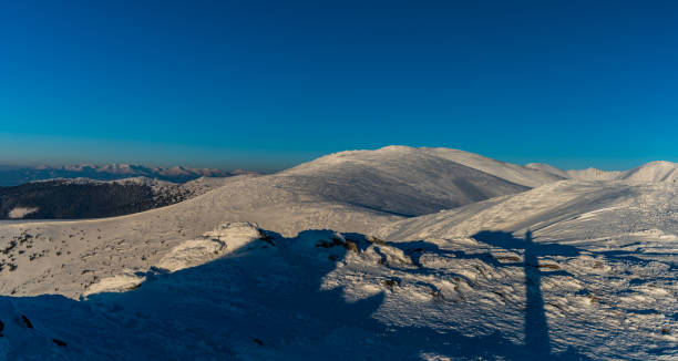 View from Durkova hill in winter Nizke Tatry mountains in Slovakia View from Durkova hill in Nizke Tatry mountains in Slovakia during freezing winter day durkova stock pictures, royalty-free photos & images
