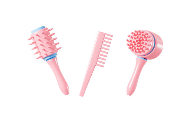 istock Cartoon various barber's combs, hairdressing and beauty, 3d rendering. 2166849014