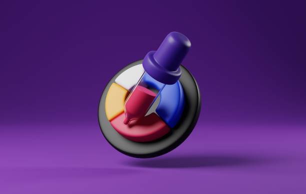 istock 3D Icon of Color Picker on Isolated Background. 3D render 2166851151