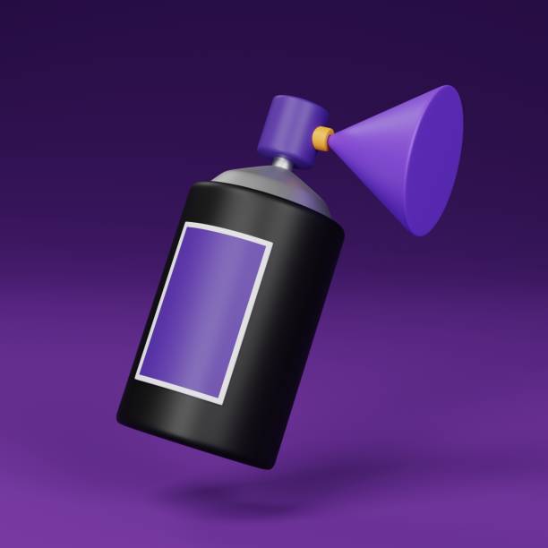 istock 3D Icon Graphic Design with Spray Brush Tool Icon. 3D render 2166851197