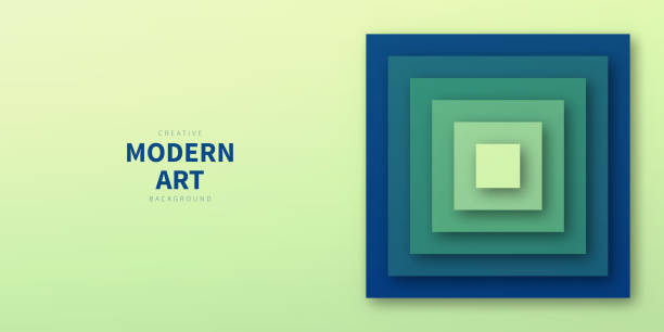 istock Abstract design with squares and Green gradients - Trendy background 2166854334