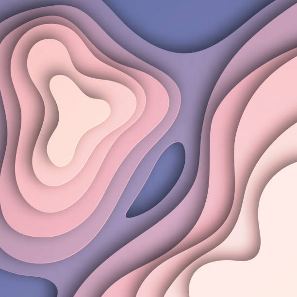 istock Paper cut background - Pink abstract fluid shapes - Trendy 3D design 2166855084