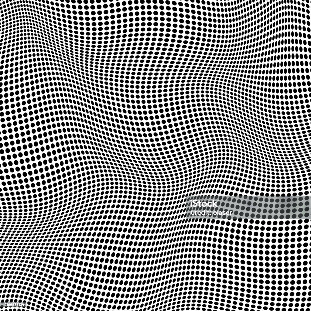 Distorted M Dotted Distorted 3d Surface Stock Illustration - Download Image Now ...