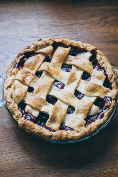 istock Homemade wild blackberry lattice fruit pie 2166862302