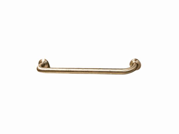 istock Stainless towel hanger isolated on white background with copy space. Hygiene and bathing concept. Luxury bathroom item 2166867860
