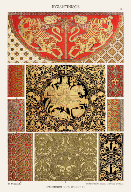 istock Byzantine Ornamentation. An illustration from a German book published in 1887 that showcases elegant ornaments from all art periods. 2166870801