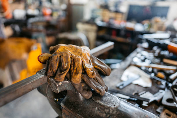 istock Protective Gloves In A Metal Workshop 2166871160