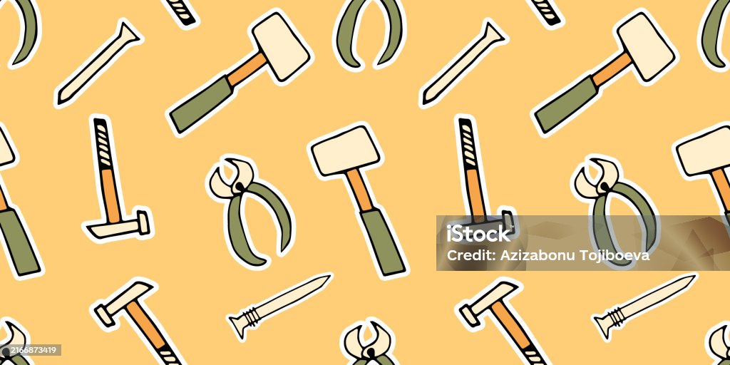 Tools Pattern Stock Illustration - Download Image Now - Backgrounds ...