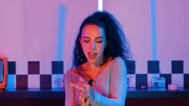 istock Close up of hispanic dancer practicing street dancing at studio. Regalement. 2166875727