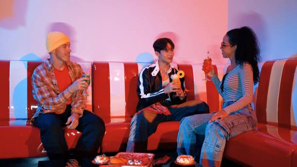 istock Multicultural friend clinking glass to celebrate their team work. Regalement. 2166877202