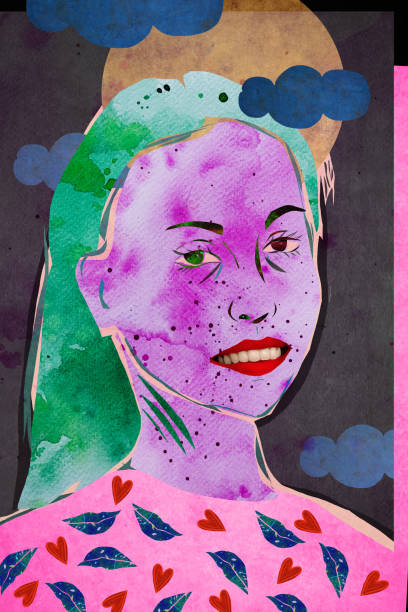 istock Portrait of a woman - collage technique 2166877712
