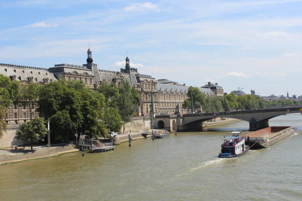 istock Boats in the seine river 2166879157
