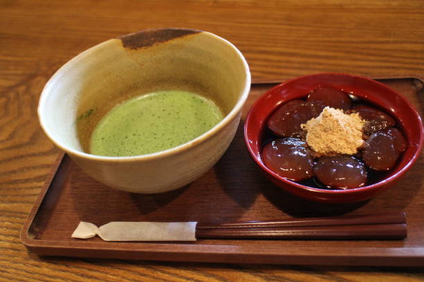 istock Matcha tea and warabimochi (Japanese dessert) in Takayama, Japan 2166879332
