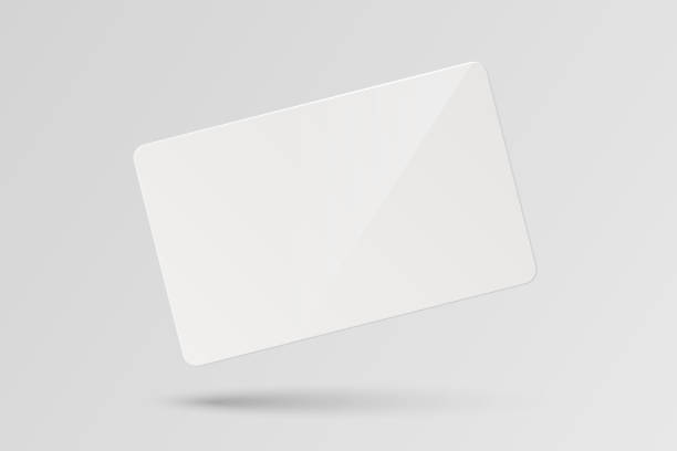 istock Vector White Gift Card, Certificate, Guest Room, Plastic Hotel Apartment Keycard, ID Card, Sale, Credit Card Design Template for Mockup, Branding. Top View 2166880898