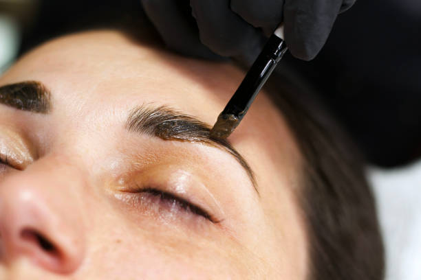 istock Applying Eyebrow Tint During Treatment 2166881864