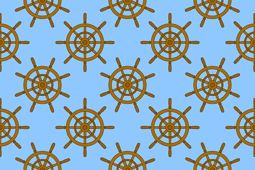 Healm Pattern Seamless A Ships Helm Pattern Stock Illustration - Download Image Now ...