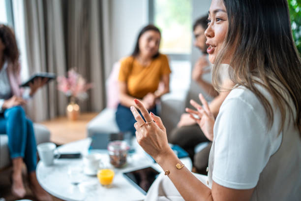 Diverse Team Engaged in Productive Business Meeting