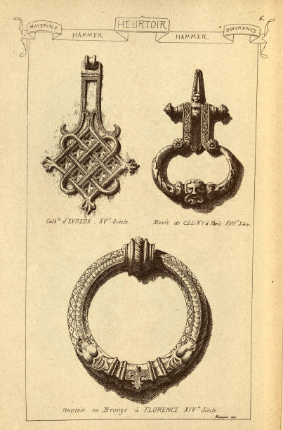 Architectural door knockers, Renaissance, Italian French, 14th and 17th Century, History of architecture, decoration and design, art, Victorian, 19th Century