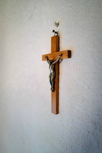 istock Jesus on the wooden cross 2166889342