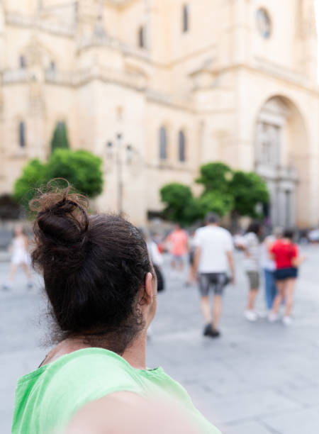 istock Woman taking a selfie in Segovia 2166895143