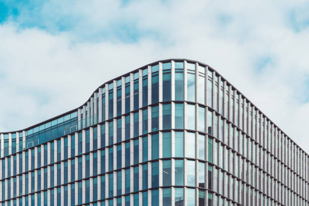 istock Contemporary architecture with clouds in London 2166898346
