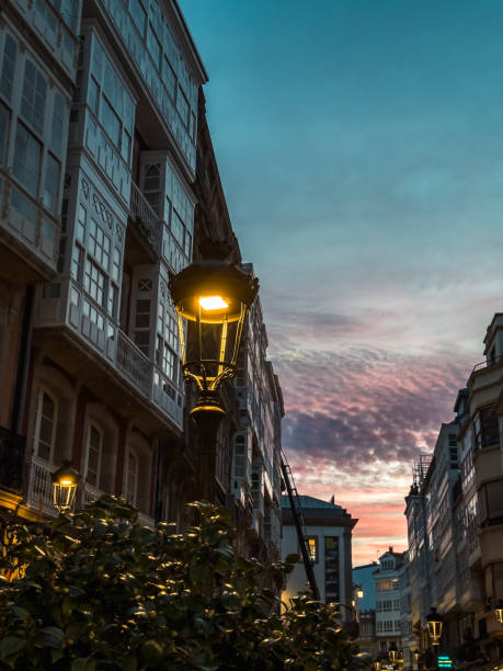 istock Street illuminated lamp in twilight 2166910904