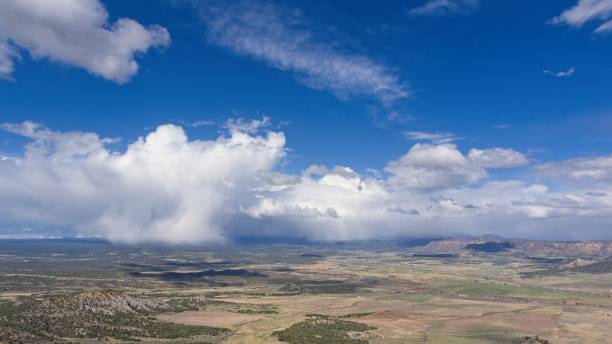 istock Panoramic view of cloudscape below the peaks of Mesa Verde 2166912824