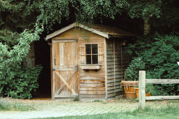 istock Little barn in the woods 2166913285
