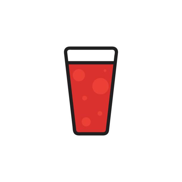 Illustration of fruit juice in a glass