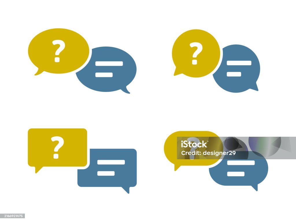 Question And Answer Vector Set Stock Illustration - Download Image Now ...