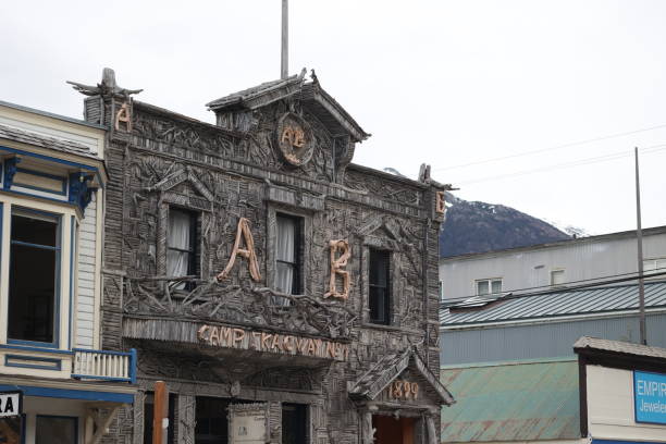 On May 27, 2024 this building in created with unique decor and there is the initials a and b on the upper floors of the building
