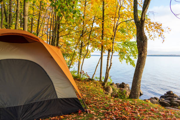 Couple sea kayaking on Lake Superior.