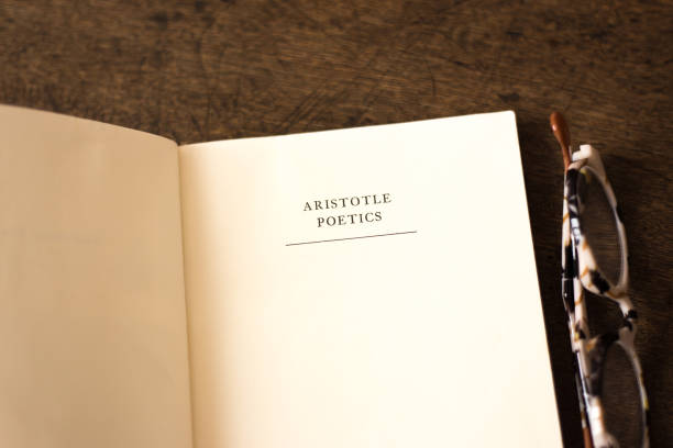 istock Book Open to Title Page: Aristotle Poetics 2166937841