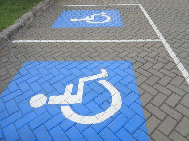 istock Reserved parking sign for handicapped 2166942795