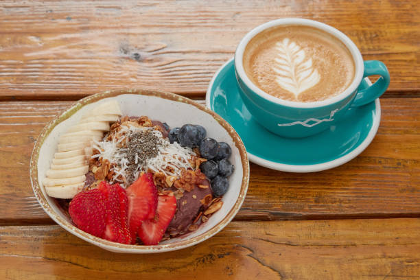 istock Acai Bowl with Latte 2166946622