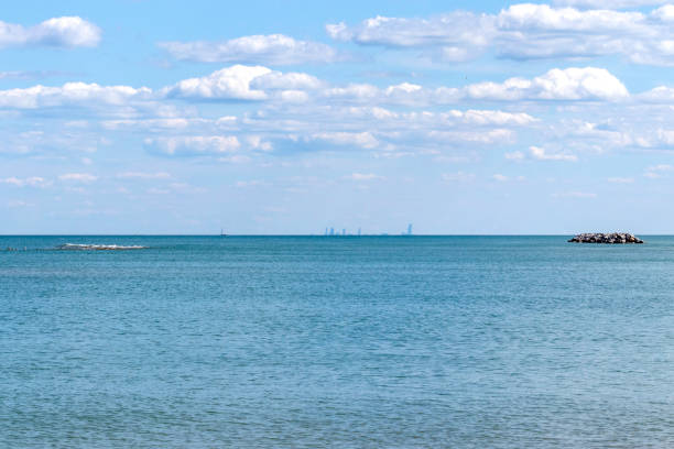 Skyline of Chicago visible from Illinois Beach State Park
