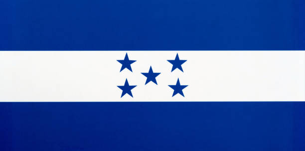 Close up of Honduran flag.