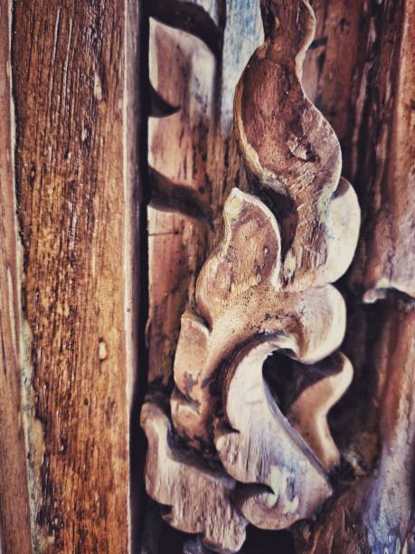 istock Brown wood background or texture Thai stlye 2166964768