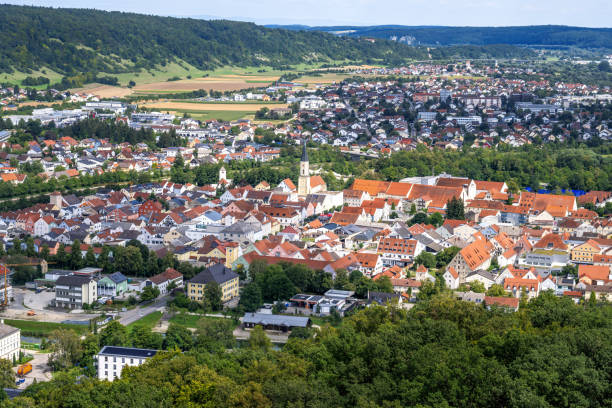 istock Aerial view over the city Kelheim 2166966483