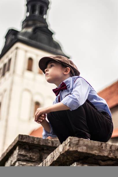 Retro photography of a boy