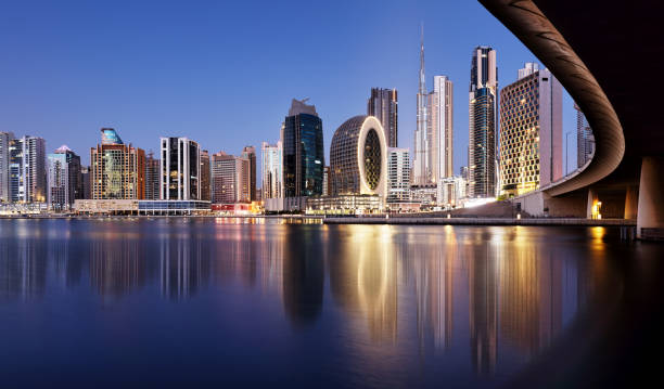 istock Dubai skyline at nigth, UAE 2166970577