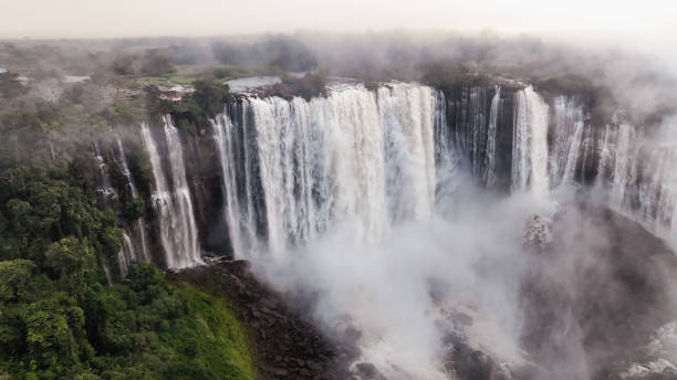 istock Kalandula Waterfall cascading majestically in Angola amid lush greenery during daylight hours 2166974940