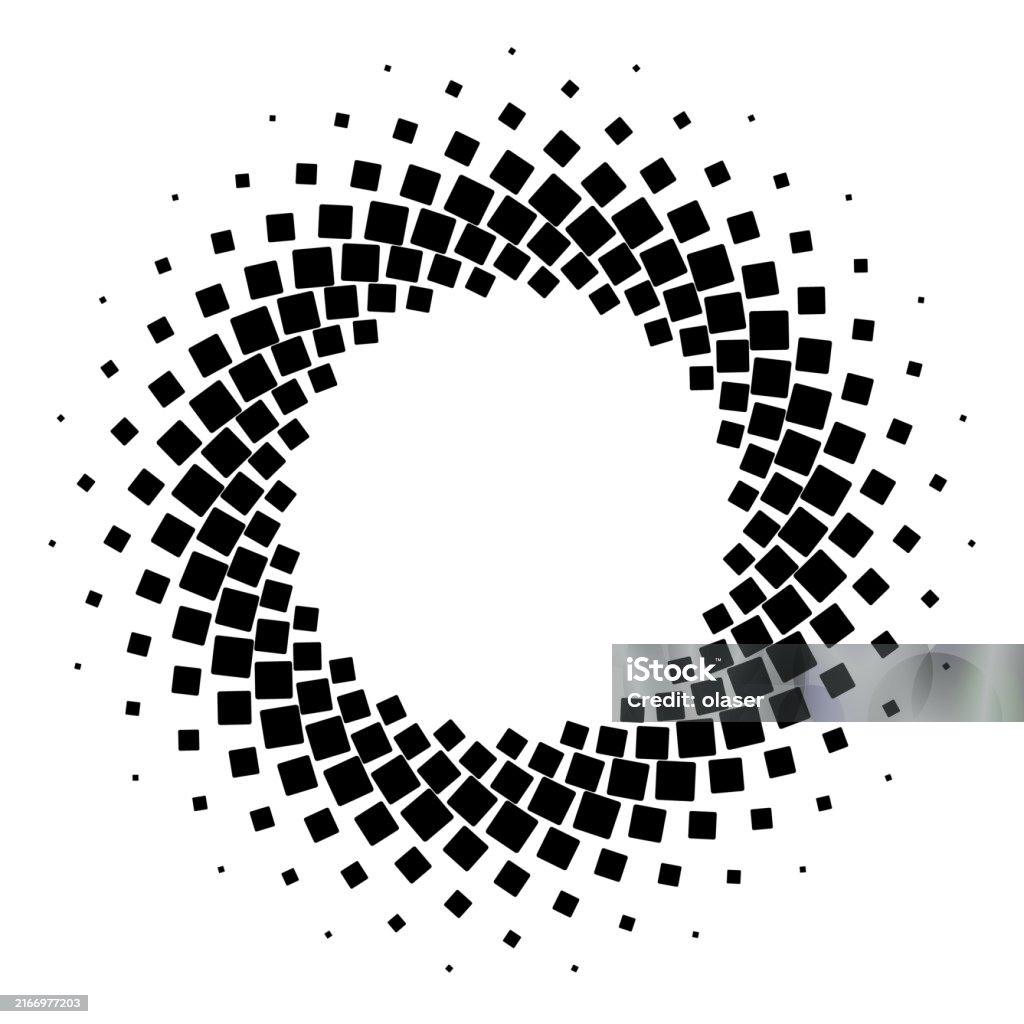 Circular Rounded Circular Pattern Of Rounded Squares On White Stock Illustration ...
