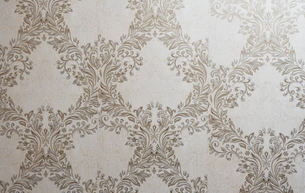 istock Old wallpaper on the wall. Old wallpaper for texture or background. 2166978078
