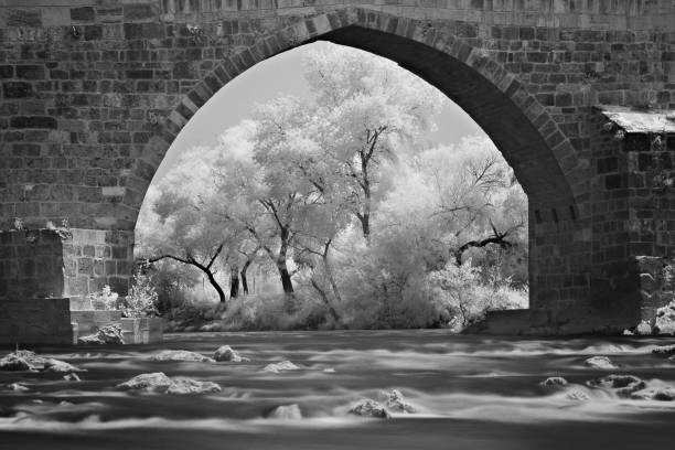 Roman Bridge on the Koprucay River at Aspendos, in Antalya, Turkey.