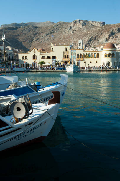 Kalymnos island, Greece; August 06, 2024; General harbor view of Kalymnos island