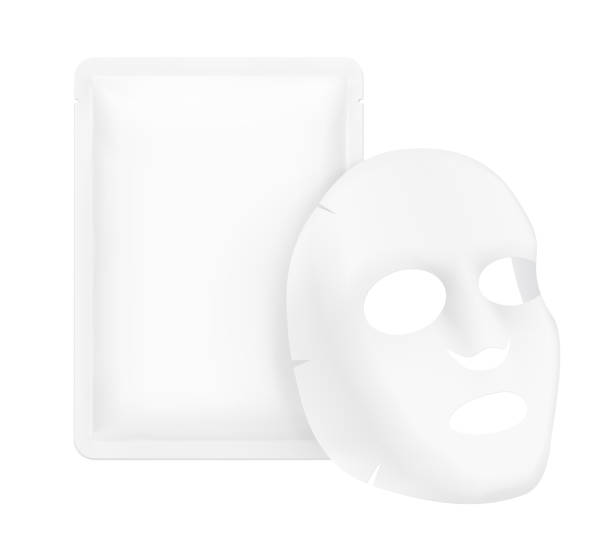 istock Facial upper lower cosmetic mask mockup with sachet mockup. 2166989161
