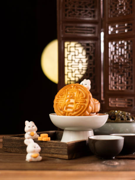 istock Mid-Autumn Festival Rabbit Chinese Character Calligraphy 2166990885