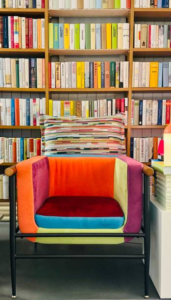 istock Library with colorful armchair 2166995480