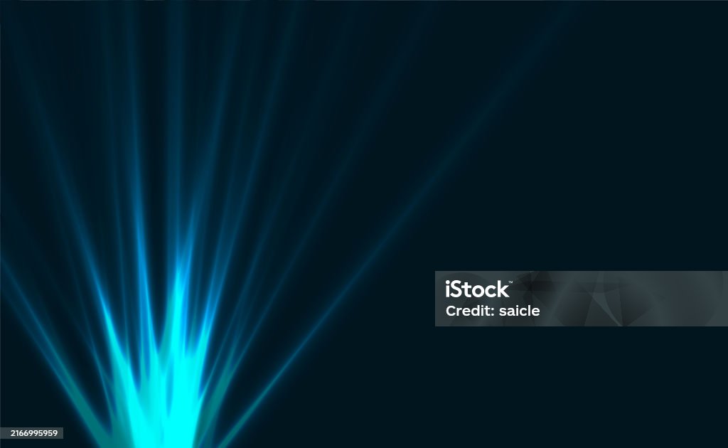 Shinny Rays Blue Shiny Rays Abstract Glowing Background Stock Illustration ...
